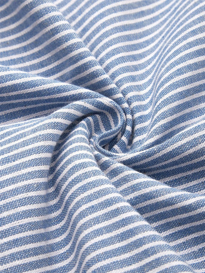 Finley - Classic Striped Button Midi Dress