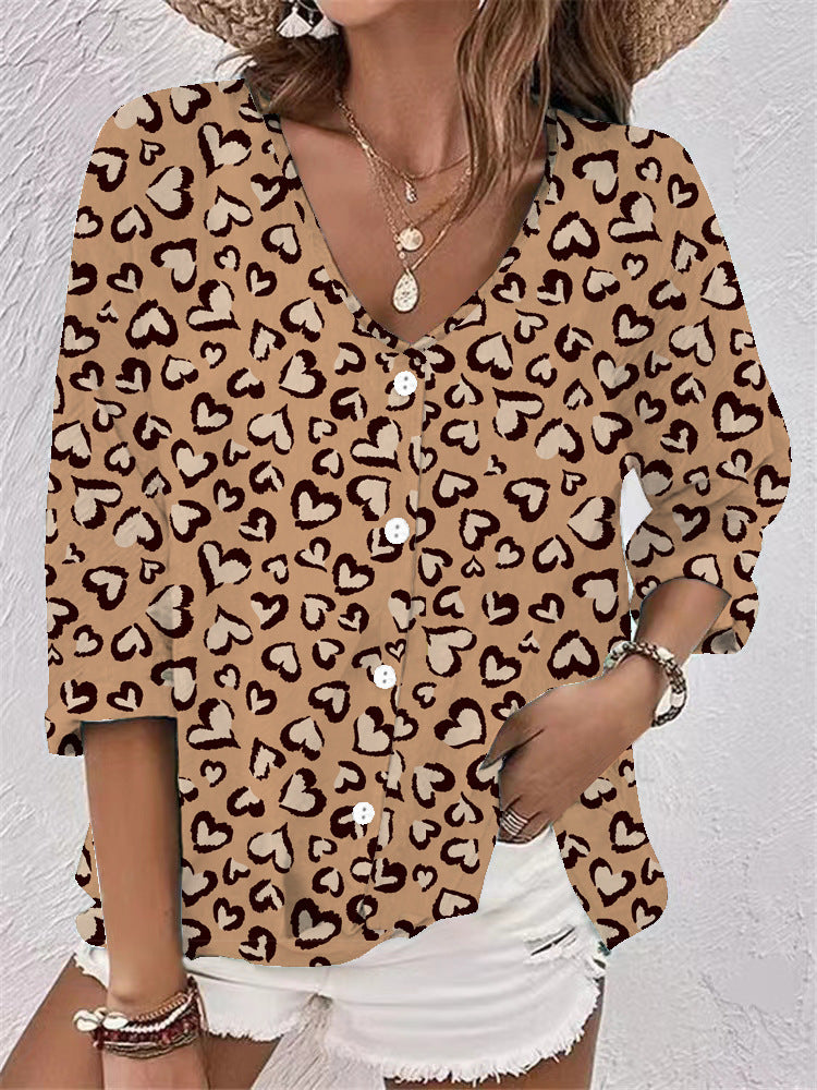 Celina - Classy Floral Button Blouse