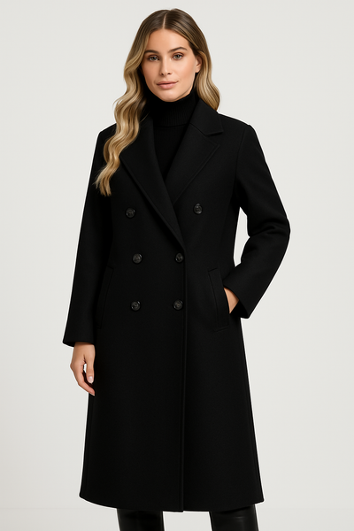 Velora™ | Classic Longline Peacoat