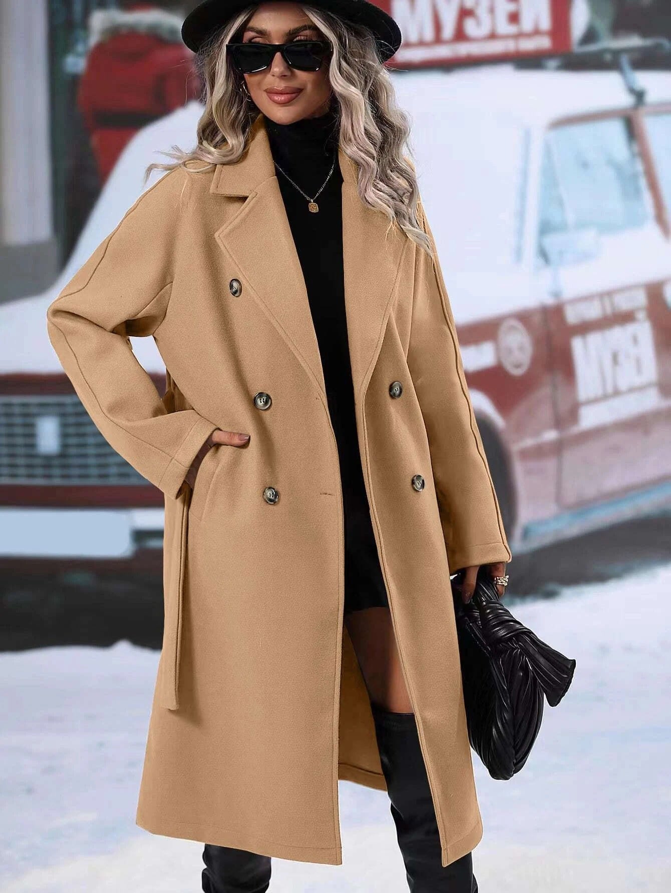 Velora™ | Classic Longline Peacoat