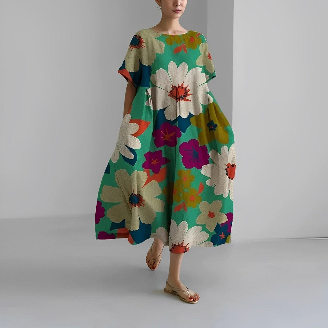 Rosamund | Bohemian Floral Print Dress