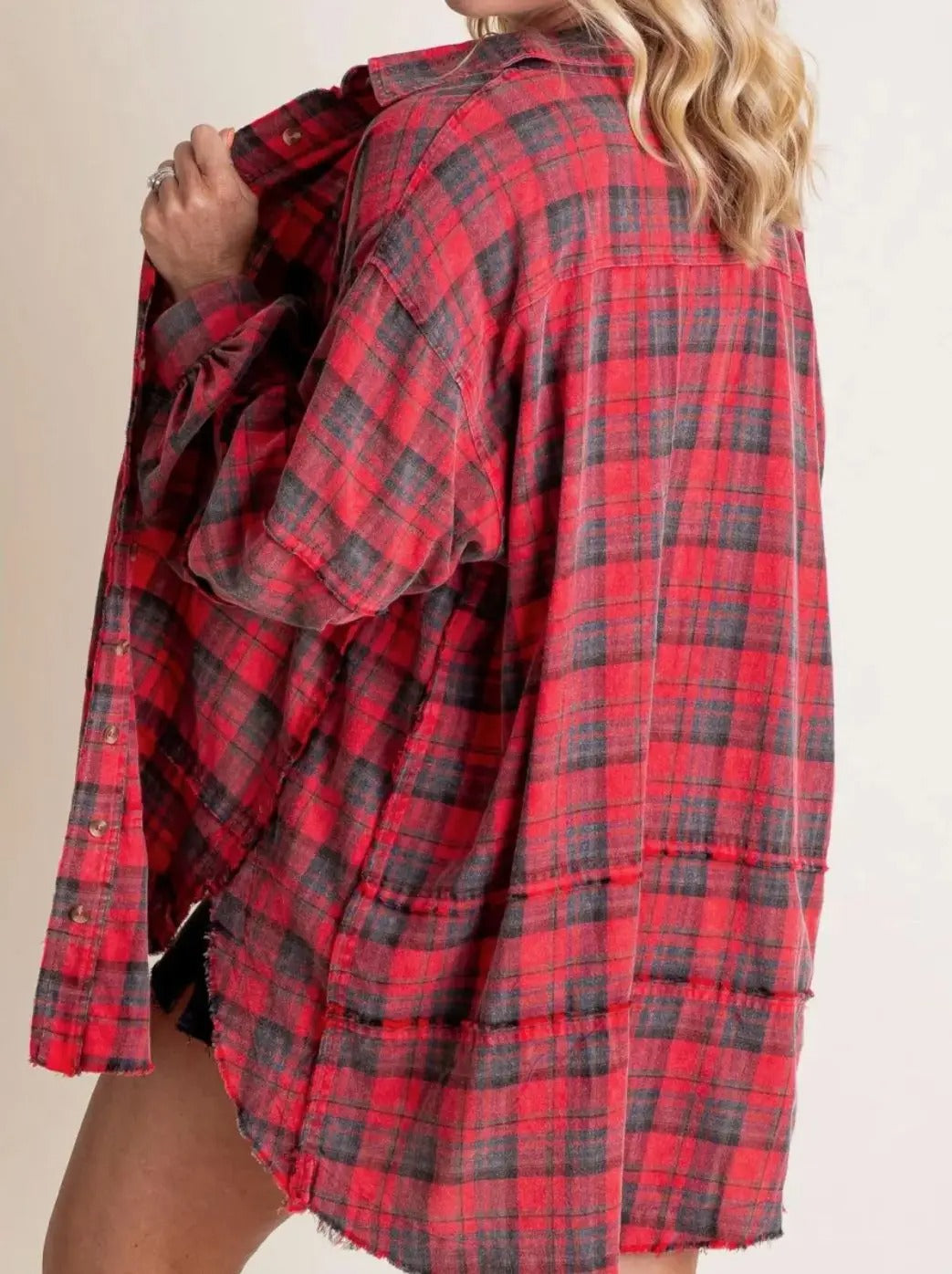 Guinevere | Raw-Edge Oversized Shirt Jacket