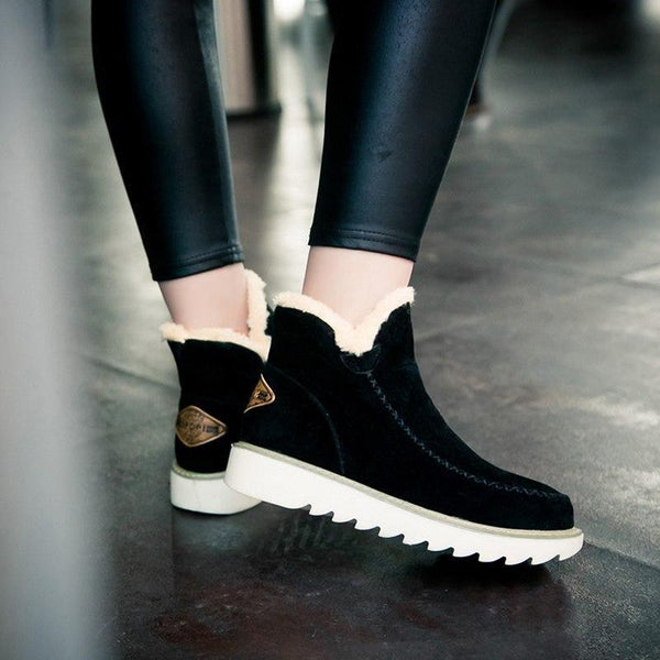 Sable | Fur-Lined Wedge Winter Boots