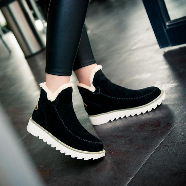 Sable | Fur-Lined Wedge Winter Boots