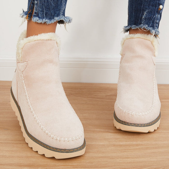 Sable | Fur-Lined Wedge Winter Boots