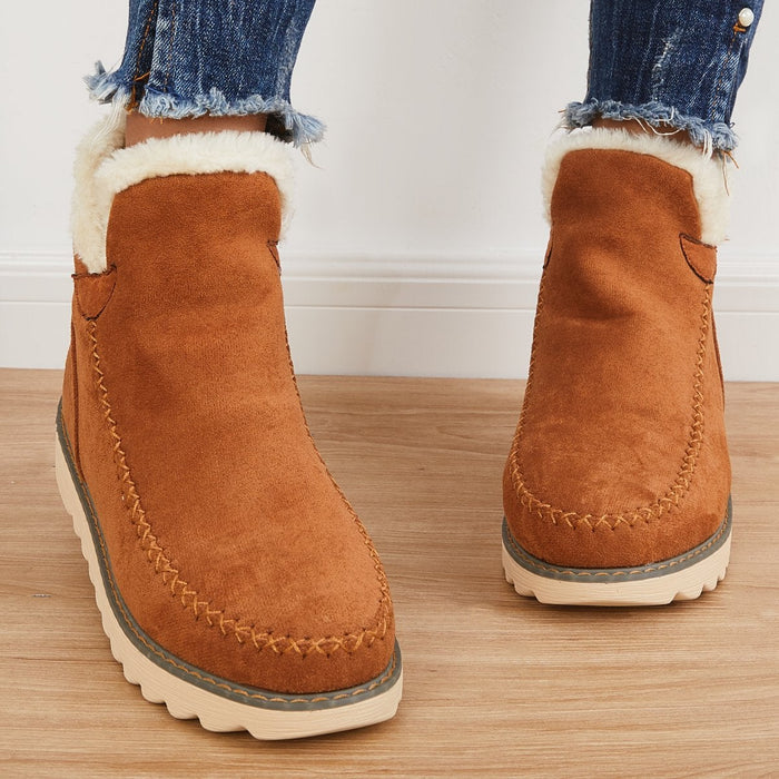 Sable | Fur-Lined Wedge Winter Boots