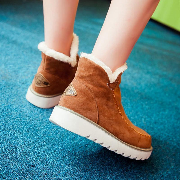 Sable | Fur-Lined Wedge Winter Boots