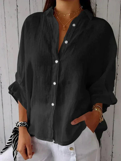 Aubrey™ | Classic Elegance Button Blouse