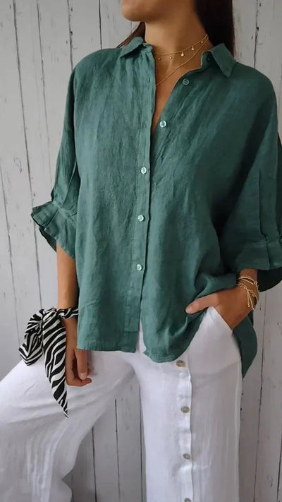 Aubrey™ | Classic Elegance Button Blouse