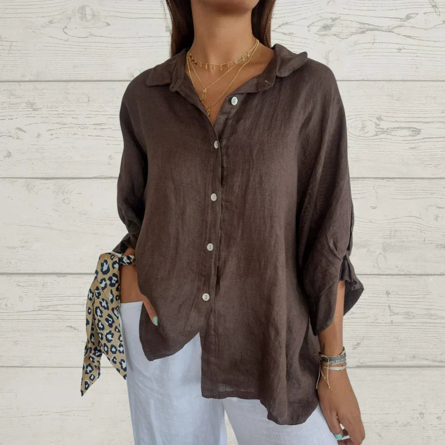 Aubrey™ | Classic Elegance Button Blouse