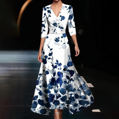 Isla Bloom™ | Botanical Wrap Dress