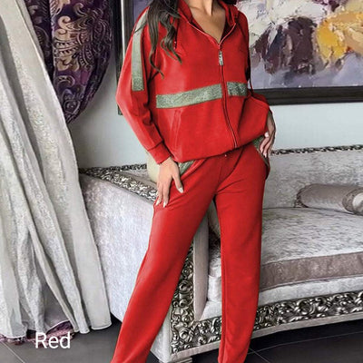 🔥Women's Sequin Embellished Solid Color Casual 2-Piece Set