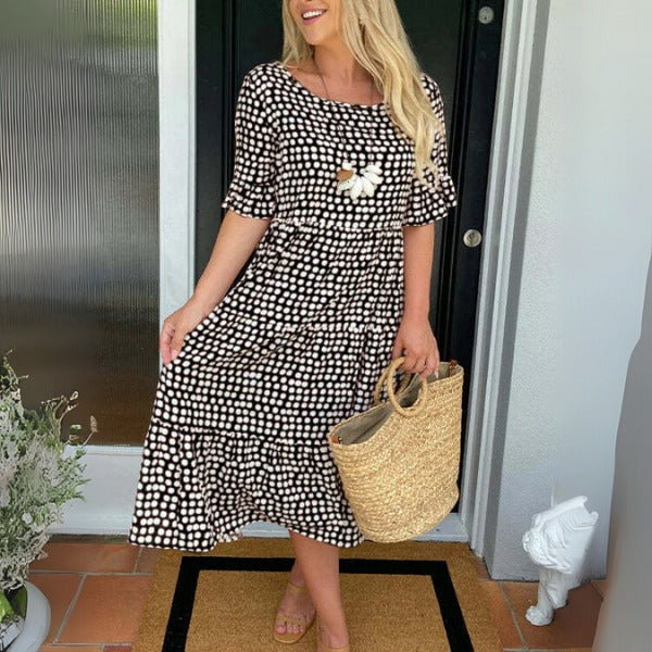 Aisha | Relaxed Fit Tiered Midi Dress - product image 1