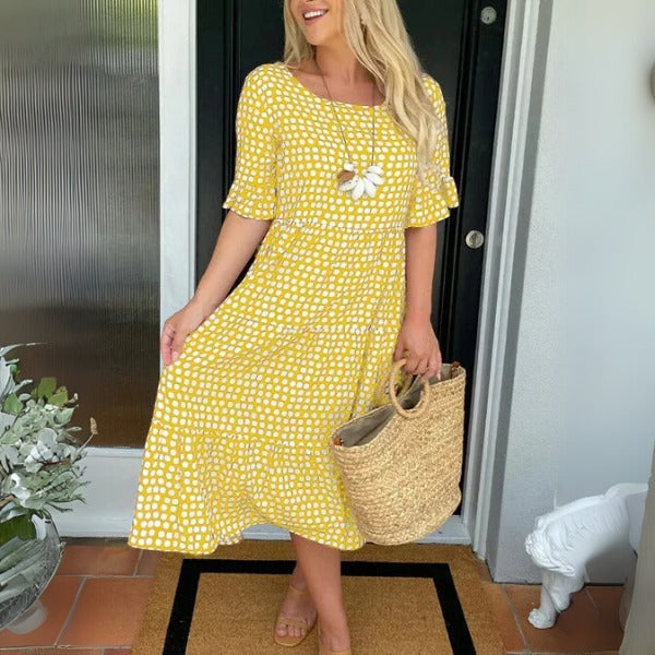 Aisha | Relaxed Fit Tiered Midi Dress - product image 3