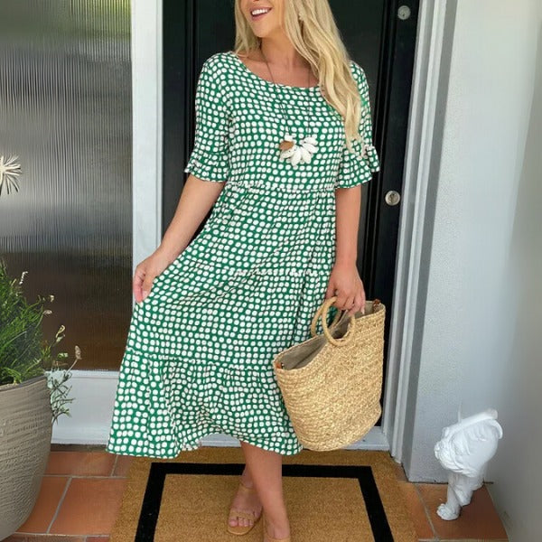 Aisha | Relaxed Fit Tiered Midi Dress - product image 4