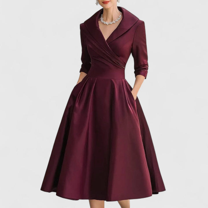 Blanche pleated midi dress, second view