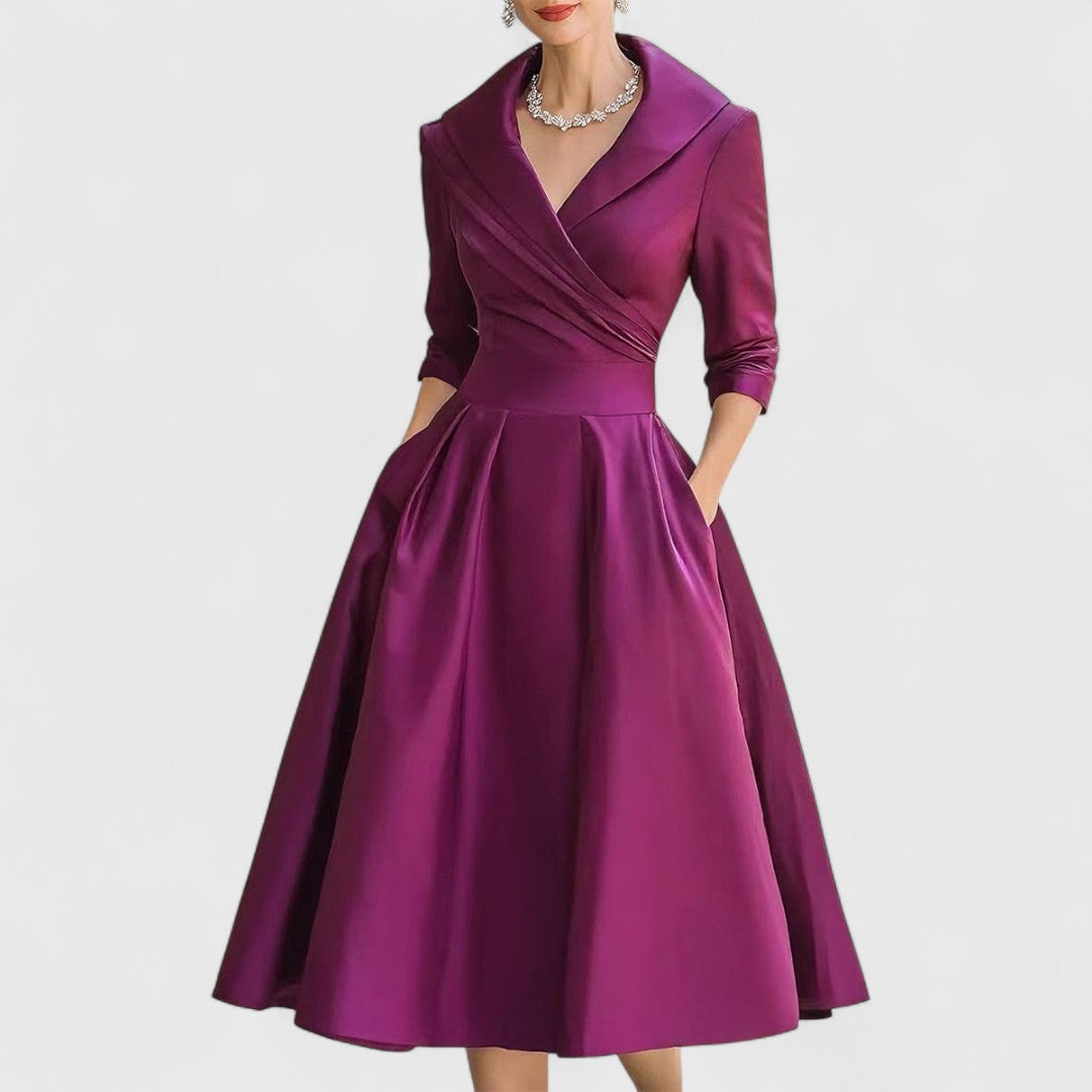 Blanche pleated midi dress, fourth view
