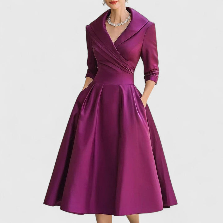 Blanche pleated midi dress, fourth view