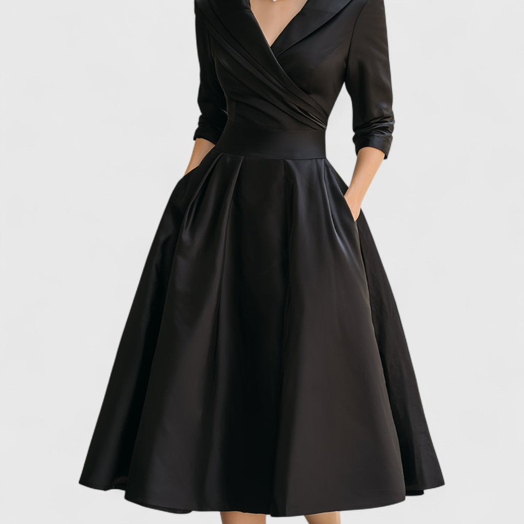 Blanche pleated midi dress, seventh view