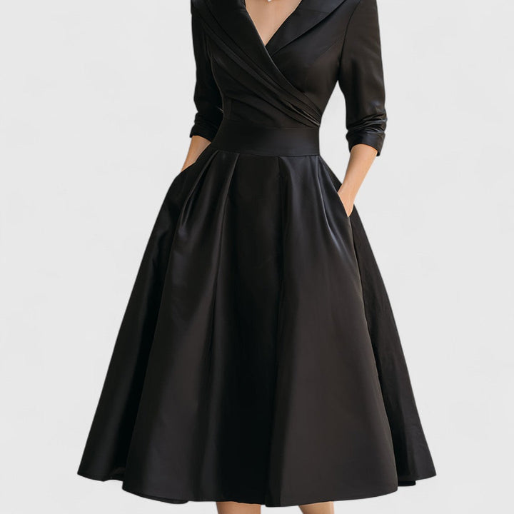 Blanche pleated midi dress, seventh view