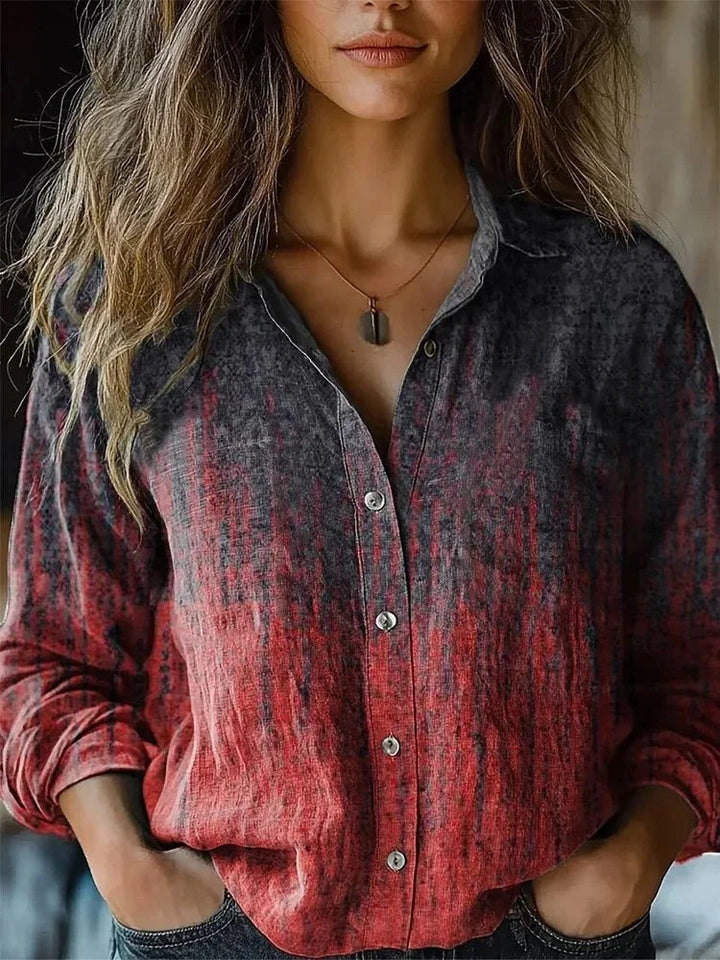 Calista | Boho Print Long Sleeve Button-Up Blouse - product image 6