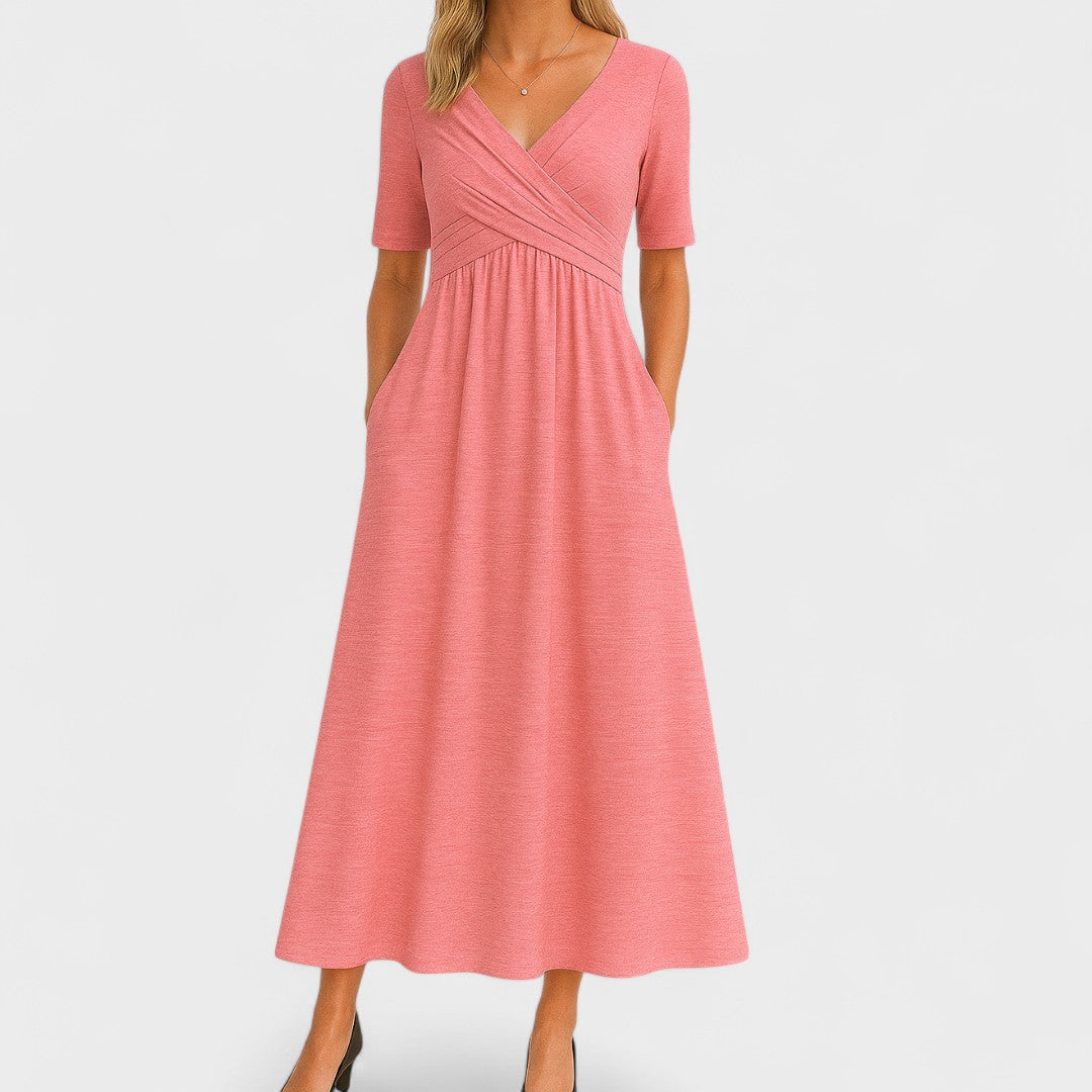 Capucine V-neck midi dress, seventh view