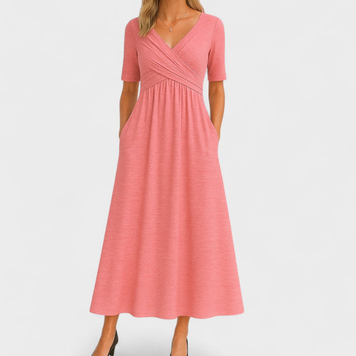 Capucine V-neck midi dress, seventh view