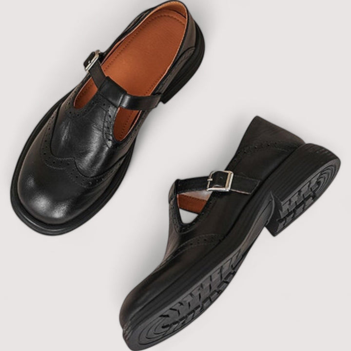 Clotilde leather Mary Jane flats, fifth view