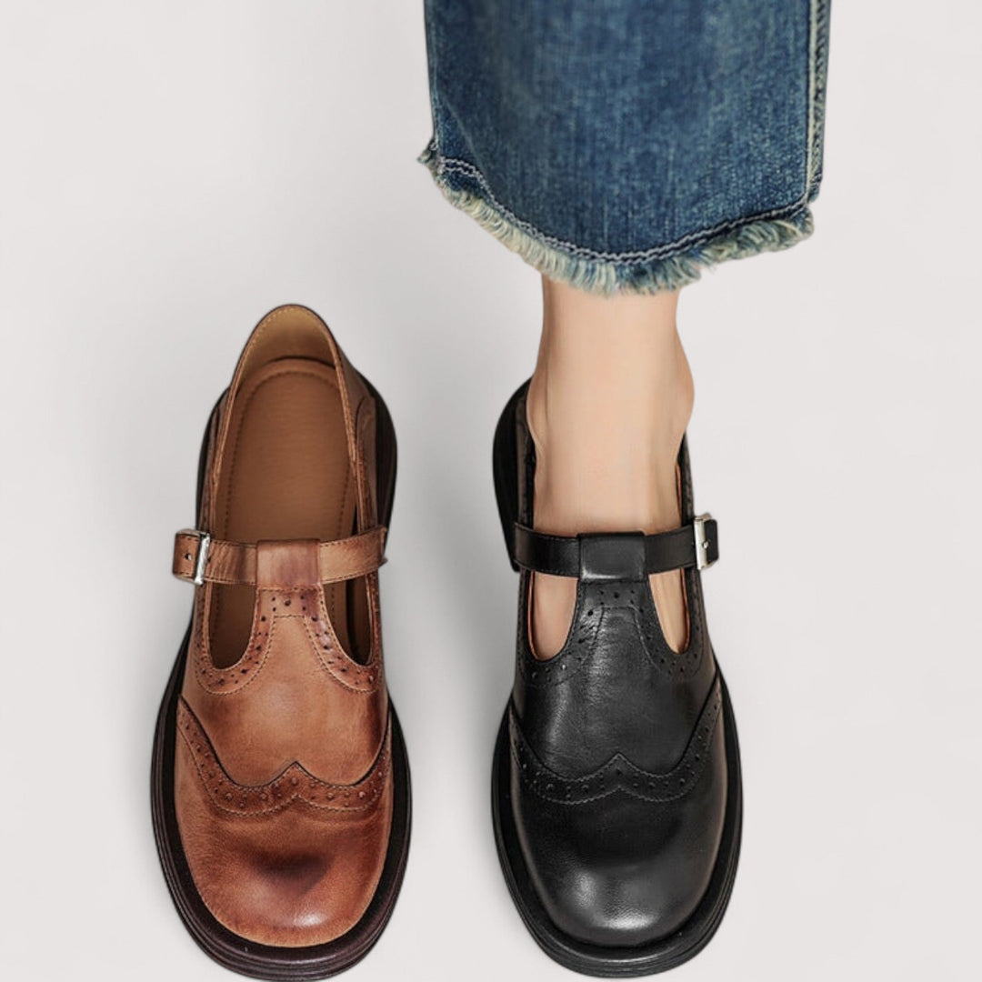 Clotilde leather Mary Jane flats, seventh view