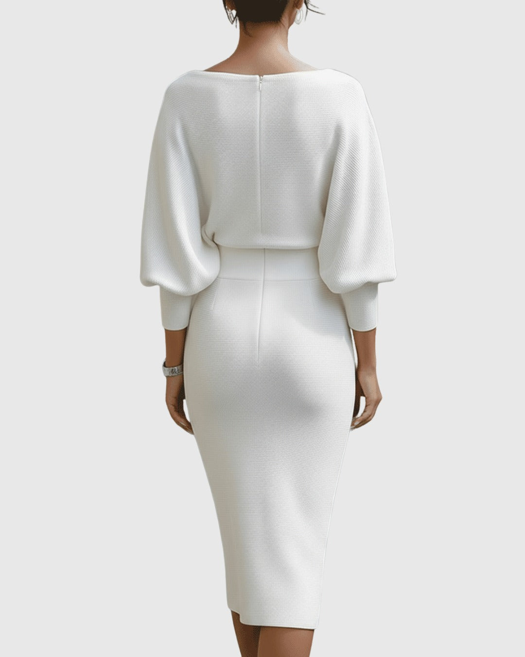 Leonora | Cowl Neck Batwing Sleeve Midi Dress - product image 10