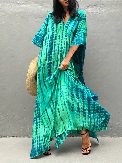 Emmeline caftan maxi summer dress, front view