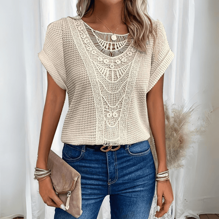 Fabiola vintage-style blouse, front view