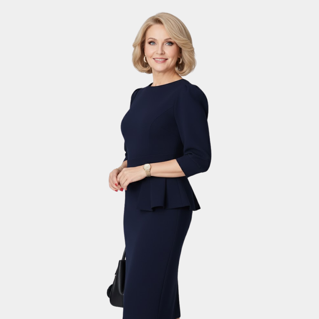Flavia ruffle detail midi dress, fourth view