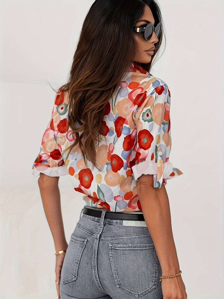 Celestine | Floral Print Long Sleeve Button-Up Shirt - product image 3