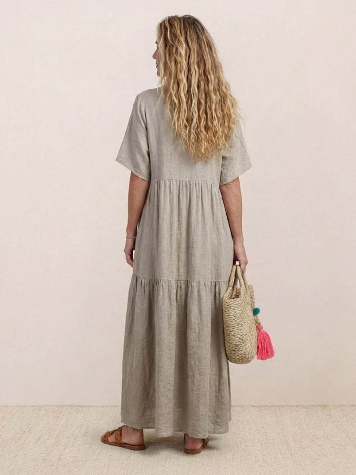 Helena tiered V-neck maxi dress, view 13