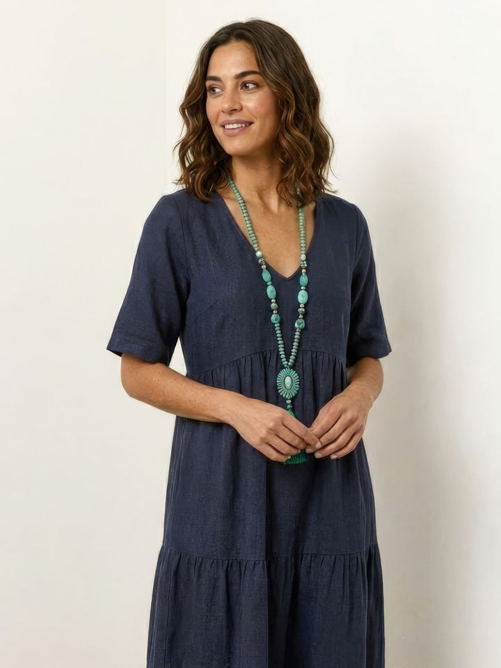 Helena tiered V-neck maxi dress, view 25