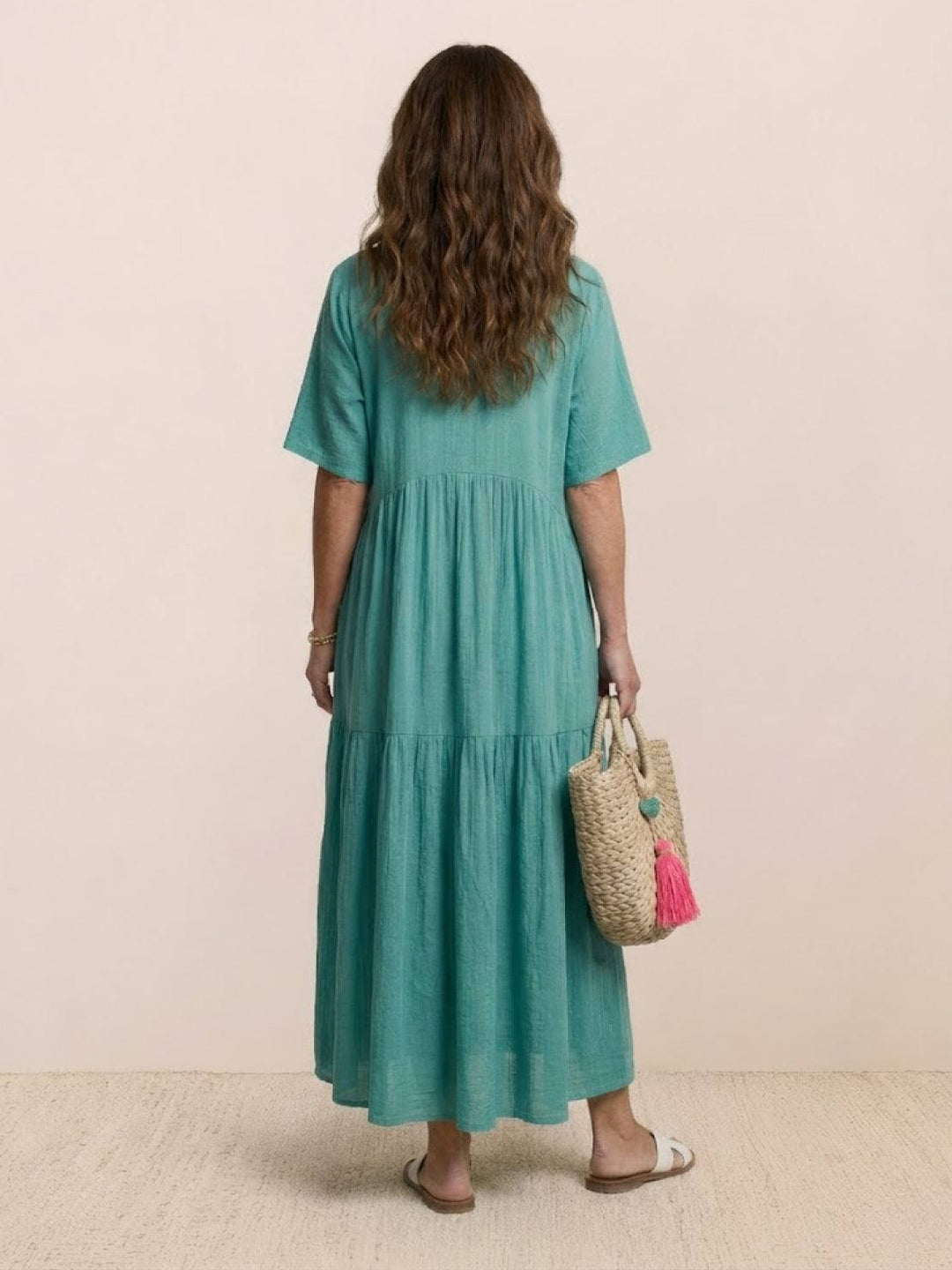 Helena tiered V-neck maxi dress, view 32