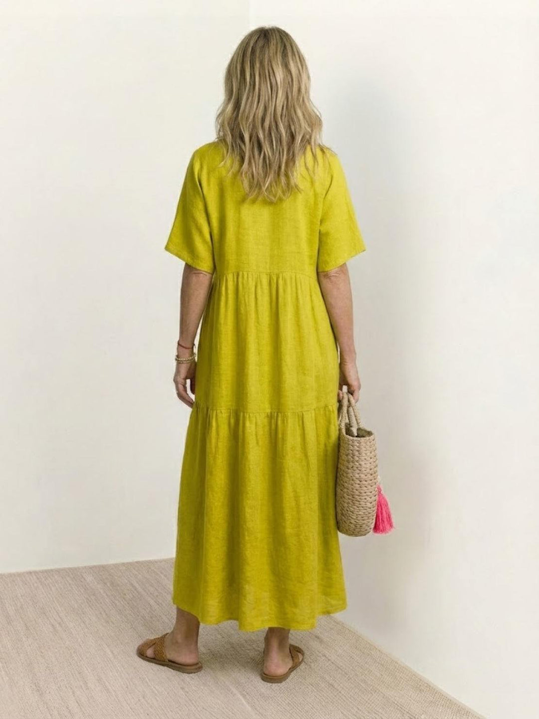 Helena tiered V-neck maxi dress, view 38