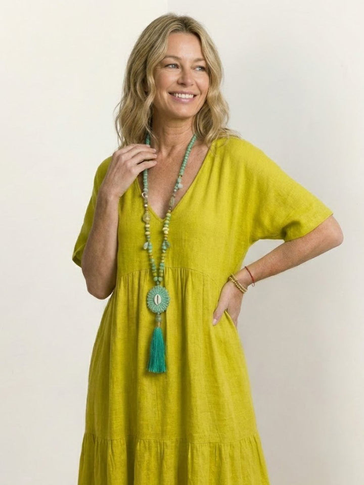 Helena tiered V-neck maxi dress, view 39