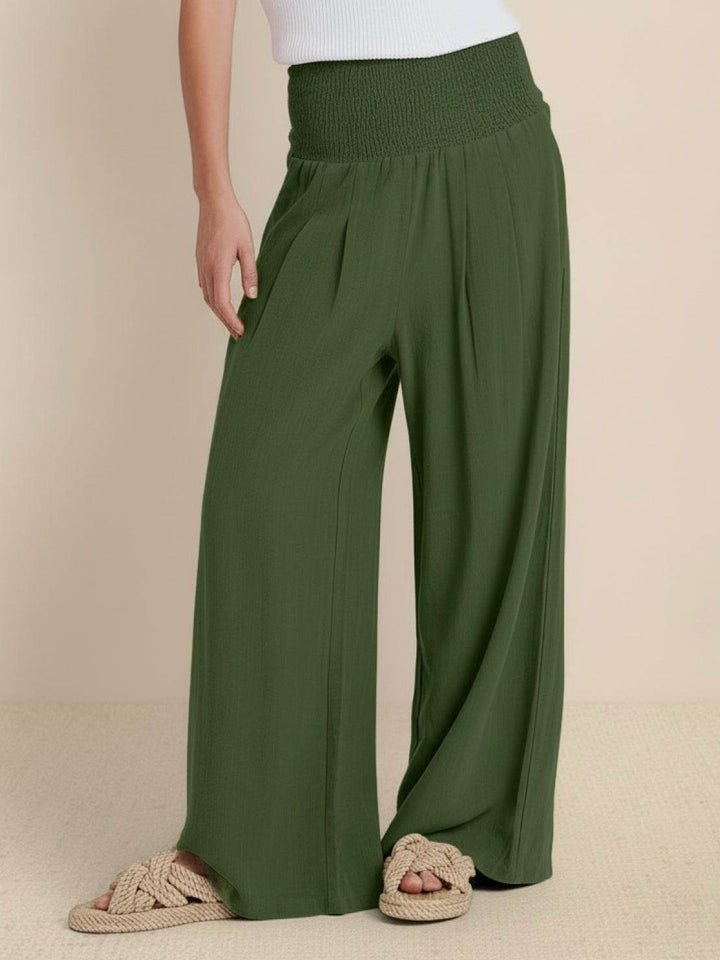 Nicolette | High Waist Smocked Palazzo Pants - product image 3