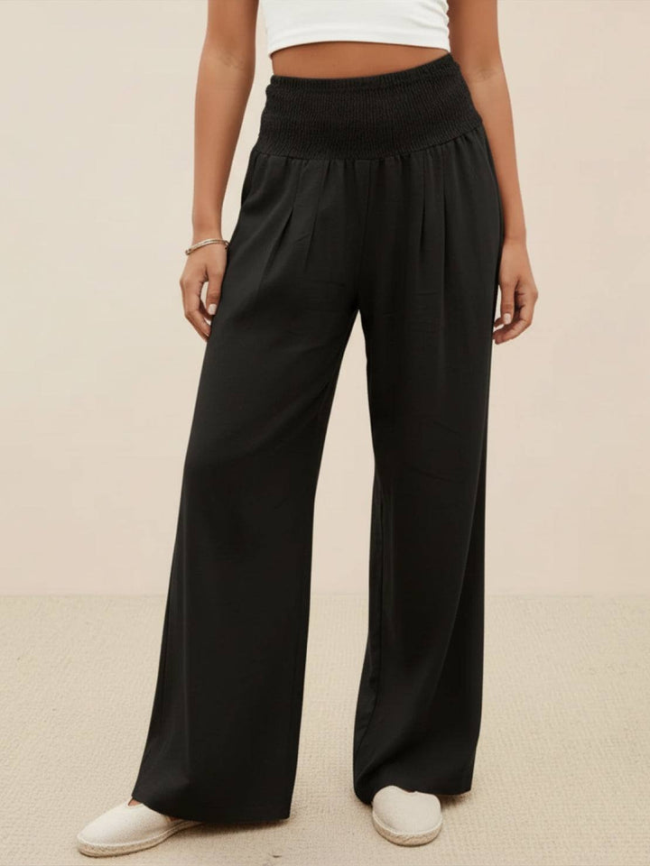 Nicolette | High Waist Smocked Palazzo Pants - product image 4