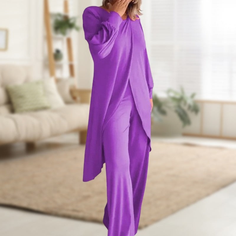 Emmeline | Long Sleeve Wide Leg Lounge Set - product image 3