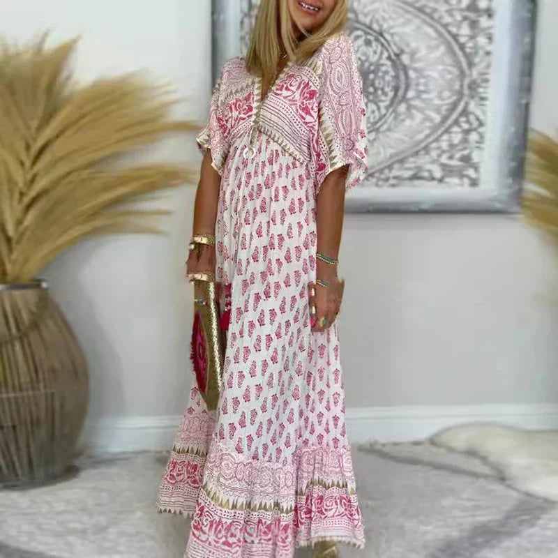 Ludivine tassel detail maxi dress, front view