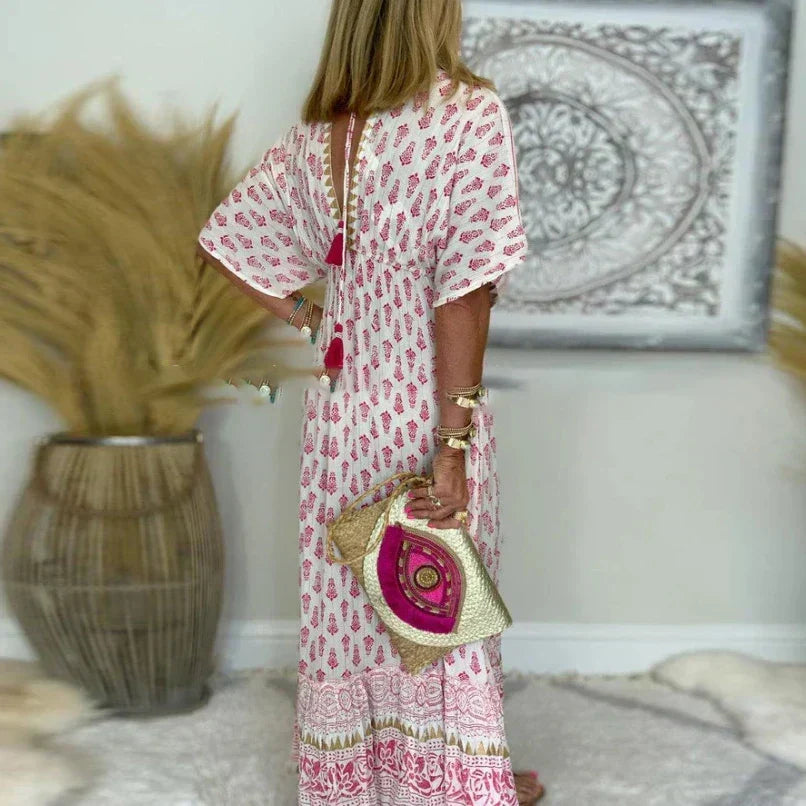 Ludivine tassel detail maxi dress, third view