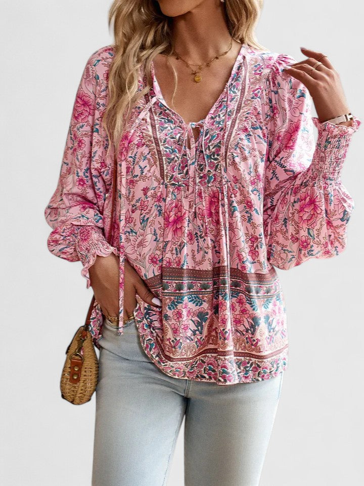 Nathalie floral peasant blouse, second view