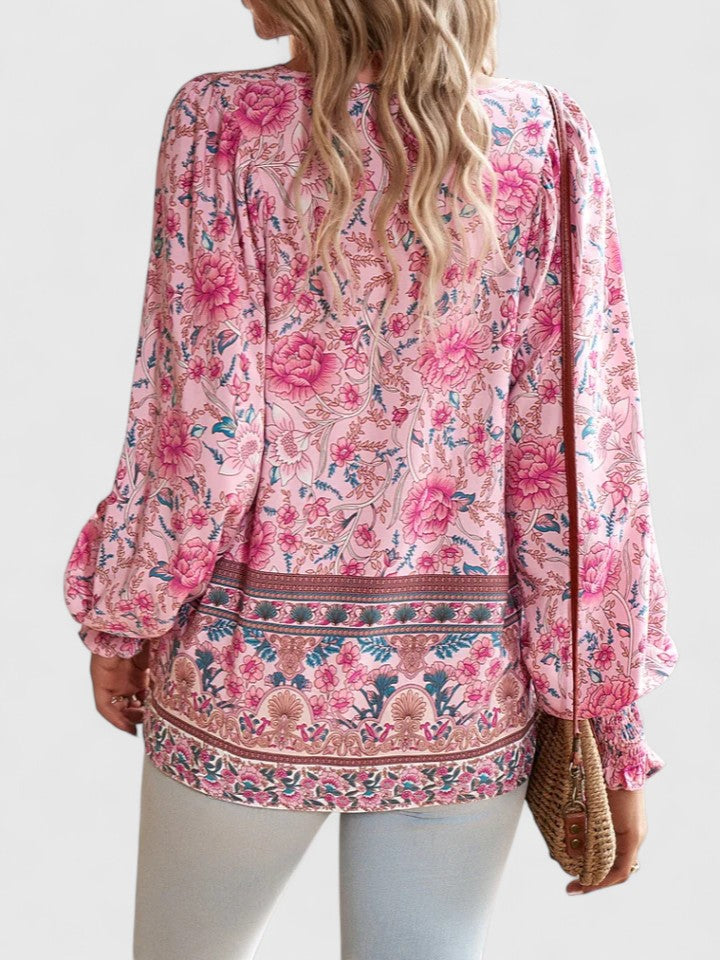 Nathalie floral peasant blouse, third view