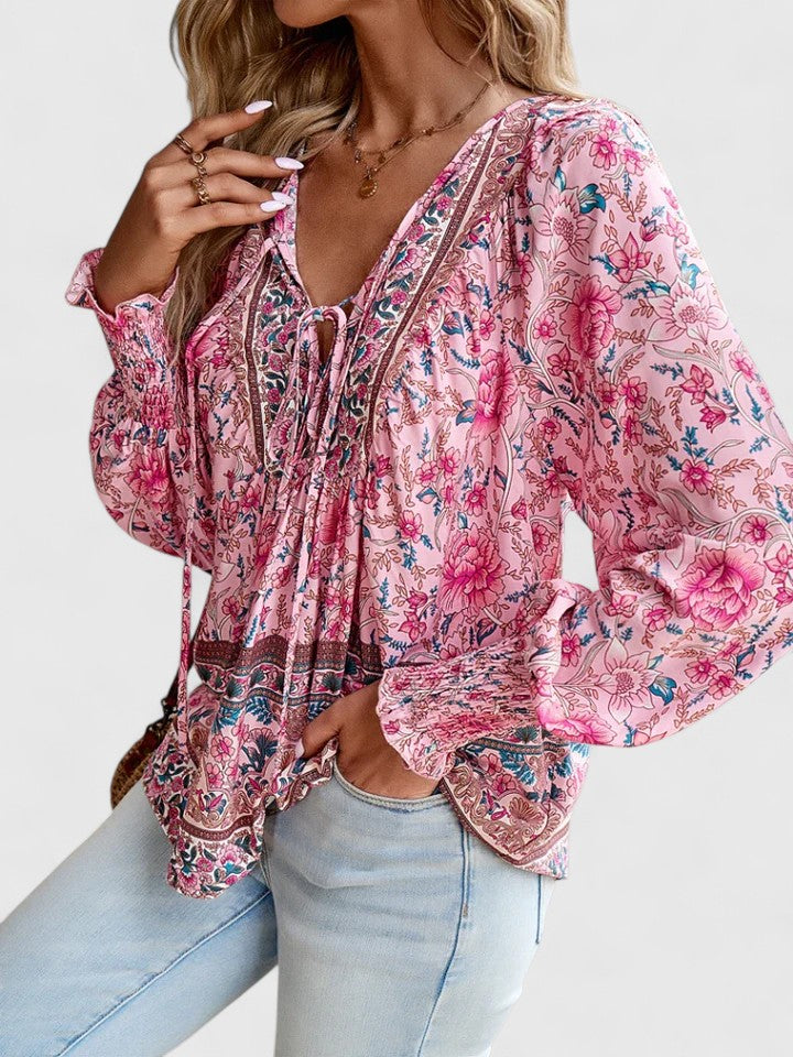 Nathalie floral peasant blouse, fourth view