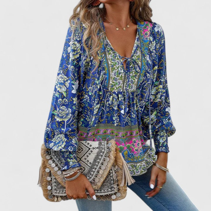 Nathalie floral peasant blouse, fifth view