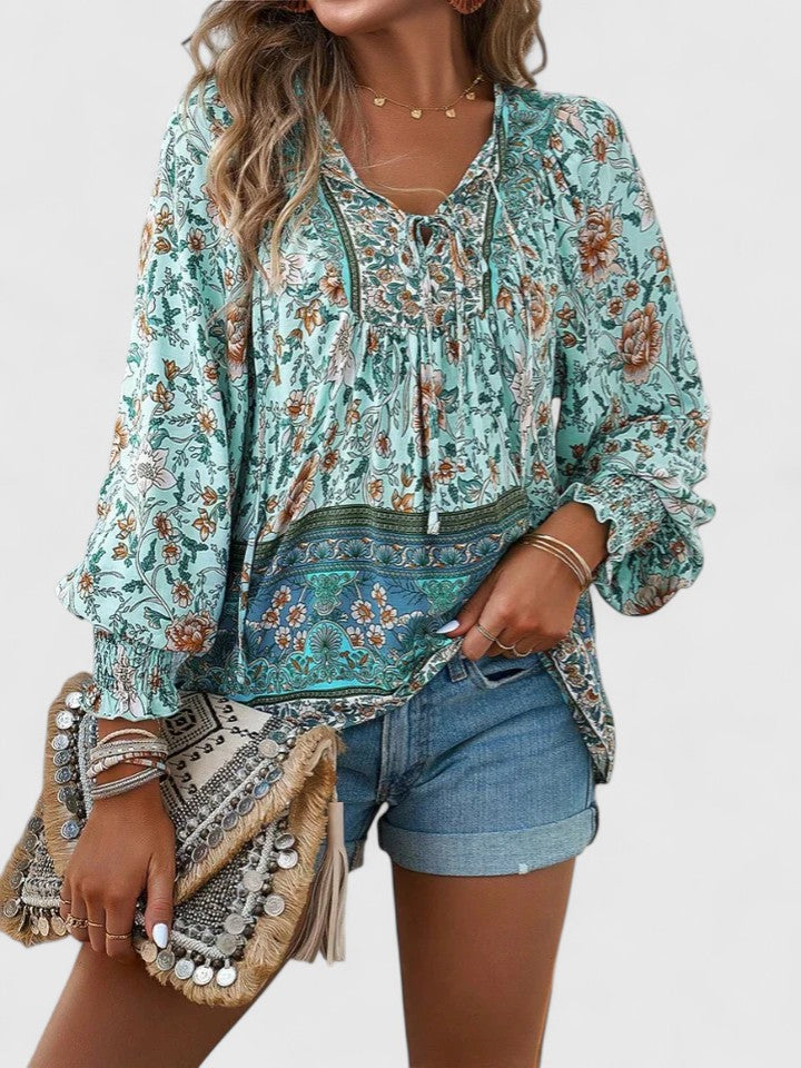 Nathalie floral peasant blouse, eighth view