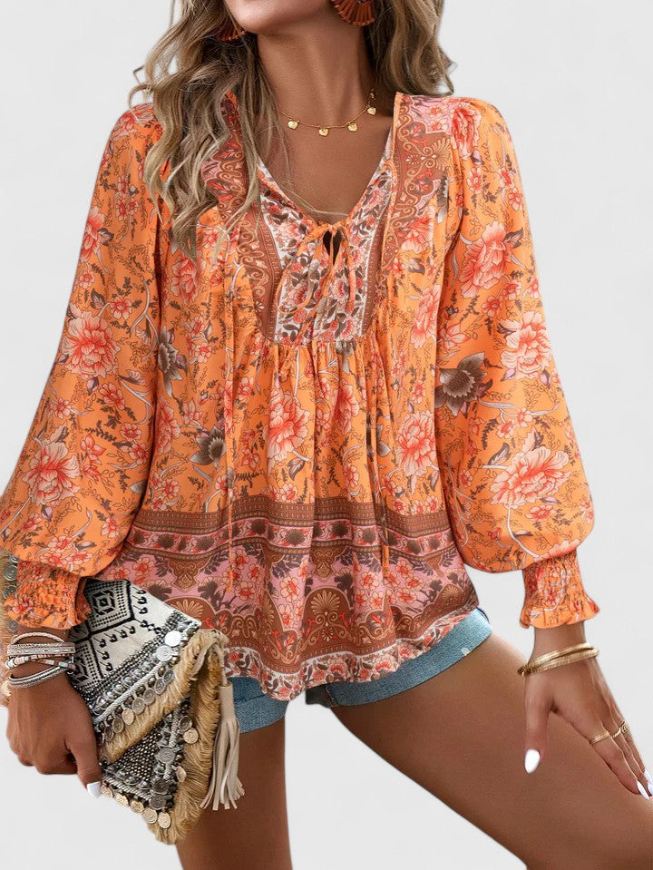 Nathalie floral peasant blouse, ninth view
